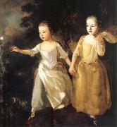 Thomas Gainsborough The Painter-s Daughters chasing a Butterfly USA oil painting reproduction